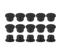 sourcing map 15 tapones de silicona resistentes al agua, de goma sólida en forma de T, tapón de tubo de sellado de botella, tapón de extremo para agujero de 10,5 mm para botella de bañera, altura de