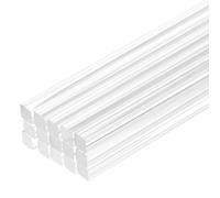 sourcing map 15 varillas cuadradas acrílicas de 0,6 x 20,3 cm, varillas de acrílico transparente para manualidades, iluminación y decoración de jardinería, 3 mm x 200 mm