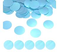 sourcing map 150 lentejuelas redondas planas, lentejuelas grandes de 30 mm para manualidades, resina, degradado, AB, azul, lentejuelas sueltas con un solo agujero para manualidades, costura, bordado,