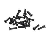 sourcing map 150 Piezas M2 X 8mm Phillips Tornillo Sujetador Negro