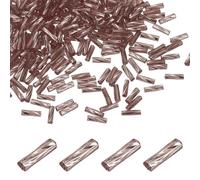 sourcing map 1500 cuentas de cristal con forma de corneta, tubo de 6 x 2 mm, cuentas espaciadoras de cristal sueltas para proyectos de manualidades, aretes, collares, pulseras, joyería, color morado