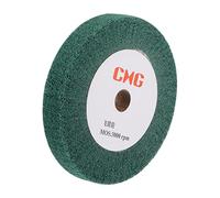 sourcing map 150mm X 25mm 240 Grano No Tejido Pulido Bruñido Rueda Nylon Alambre Estirado Abrasivo Aleta Rueda para Inoxidable Acero Cobre Verde