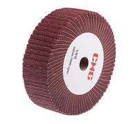 sourcing map 150mm x 50mm 320 Grano No Tejido Pulido Bruñido Rueda Abrasivo Tela Nylon Alambre Dibujo Aleta Rueda para Inoxidable Acero Metal Rojo