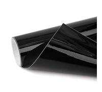 sourcing map 152cm X 30cm Negro Brillante Autoadhesiva Película de Vinilo de Carrocería de Coche