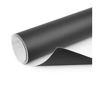 sourcing map 152cm X 30cm Negro Mate Autoadhesiva Película de Vinilo de Carrocería de Coche