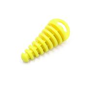 sourcing map 15mm - 38mm Tapón de Salida de Silenciador Tubo Escape de Moto de Goma Amarillo
