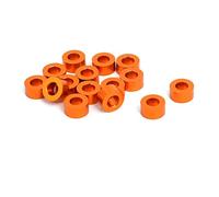 sourcing map 15pcs 3mm de grosor Arandea plana M3 de aleación de aluminio Tornillos de guardabarros naranja