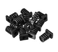 sourcing map 15pcs Protector contra tirones del Cable Cuadrado de PVC de alimentación Flexible Herramienta de Arranque Negro