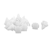 sourcing map 15Pcs Remache de Vehículo Panel de la Puerta 12mm Grapa Blanco 10mm Agujero