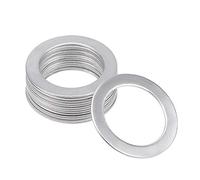 sourcing map 15uds 18mm x 26mm x 0.8mm 304 Inoxidable Acero Plana Arandela para Roscado Perno