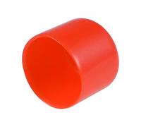 sourcing map 15uds Caucho Extremo Tapas 1" (25 mm) ID Vinilo Redondo Extremo Tapa Tapa Tornillo Rosca Protectores Rojo