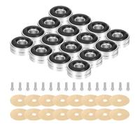 sourcing map 16 almohadillas de aislamiento de subwoofer, 20 x 8 mm, almohadillas de aislamiento de altavoces, puntas de altavoz, tocadiscos de audio, monitor de estudio, almohadilla de aislamiento