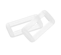 sourcing map 16 anillos rectangulares de plástico, hebilla deslizante rectangular, hebilla de cinturón de cincha para mochila y correa de bolso, transparente, 1 1/2"