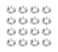 sourcing map 16 arandelas avellanadas de taza cónica M6, 3,2 x 16 mm, acero inoxidable 304, arandelas de cabeza avellanada para piezas de accesorios mecánicos, color plateado