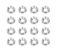 sourcing map 16 arandelas avellanadas M8 de 5 x 20 mm, acero inoxidable 304, juntas de cabeza avellanada para piezas de accesorios mecánicos, color plateado