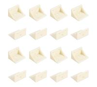sourcing map 16 clavijas de soporte de plástico para estantes, soporte de ángulo recto, 5,4 x 4,3 x 3,3 cm, soporte de estante en forma de L para estantes de marco de madera y muebles