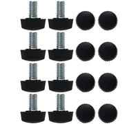 sourcing map 16 pcs M6 x 10 x 16mm Pies Patas niveladoras M6x10x16mm | nivelador ajustable, para para Patas piernas del sofá armario del Hotel