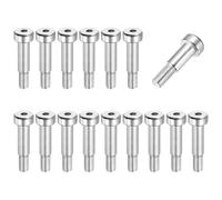 sourcing map 16 pernos de hombro de acero inoxidable 304 de 6 mm de diámetro de hombro de 12 mm de longitud del hombro M5 x 0,8 rosca hexagonal para industrias de maquinaria de moldeo por inyección