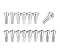 sourcing map 16 pernos de hombro de acero inoxidable 304 de 6 mm de diámetro de hombro de 6 mm de longitud del hombro M5 x 0,8 rosca hexagonal para industrias de maquinaria de moldeo por inyección