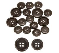 Sourcing map 16 piezas de botones para traje 20/15 mm de repuesto para manualidades, botón redondo de costura para chaqueta, rompevientos, decoración de ropa, accesorios de bricolaje, color café claro