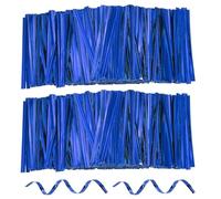 sourcing map 1600 bridas metálicas reutilizables de 60 mm para cables, selladores de bolsas de plástico para fiestas, pan, dulces, pasteles, regalos, color azul