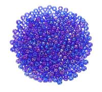 sourcing map 1600 cuentas de cristal de 3 mm, 8/0 sueltas con agujero, espaciador de manualidades a granel para bricolaje hecho a mano, morado oscuro AB