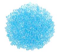 sourcing map 1600 cuentas de cristal de 4 mm, 6/0 sueltas con agujero, espaciador de manualidades a granel para bricolaje hecho a mano, azul claro AB