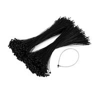 sourcing map 17,78 cm 1000 piezas negro lazo de plástico a presión shirov en sujetador gancho lazos