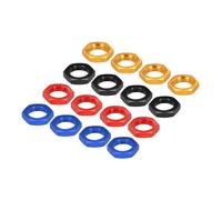 sourcing map 17 mm Tuerca de Rueda RC de Aluminio Rosca M12X1.0 mm Tuerca Hexagonal para Ruedas de RC de 1/8 para Camiones Todoterreno Piezas Mejoradas 16Pcs 4 Colores