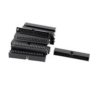 sourcing map 17 Pcs 2 * 20 40 pines PCB Caja Cabeza IDC Enchufe Recto Macho Conector 2,54mm