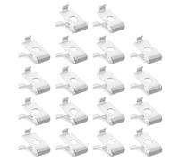 sourcing map 18 clips de metal ajustables para estante de gabinete, abrazaderas de soporte de estante, piezas de repuesto para estanterías de metal, color plateado