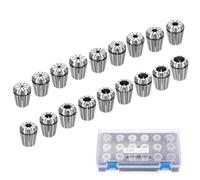 sourcing map 18 pinzas de resorte ER32 de 3 mm a 20 mm 65 Mn de acero de resorte de precisión para grabado CNC, herramienta de torno de fresado