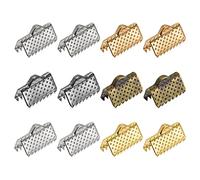 sourcing map 180uds Cinta Engarzado Abrazadera Extremos, 10mm Marcador Pellizco Cable Extremo Cierres para Bricolaje Arte Fabricación, 6