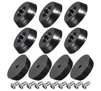 sourcing map 18mm Ancho X 5mm Alto Redondo Goma Parachoques Pies, Inoxidable Acero Tornillos Y Arandela para Muebles, Electrónica, Antideslizante 10Uds
