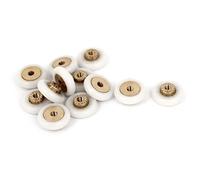 sourcing map 18mm Dia Corredizo Poleas espectáculo de vidrio puerta Rodillos Ruedas Runners 12pcs