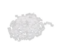 sourcing map 18mm x 8mm Tira de luz LED de plástico Soporte de fijación clara 50pcs