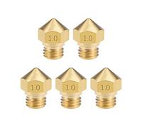 sourcing map 1mm 3D Impresora Boquilla Cabezal M7 Rosca Reemplazo para MK10 1.75mm Extrusora Impresión, Latón 5uds