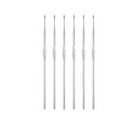 sourcing map 1mm Acero Inoxidable Crochet Gancho, 6pcs Tejer Agujas de Ganchillo Crochet Gancho Herramienta de Ganchillo para Tejer Suéter para Bricolaje Artesanal Hilo
