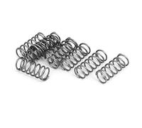 sourcing map 1mm x 10mm x 25mm 304 Inoxidable Acero Compresión Resorte Plateado Tono 10Uds