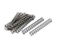 sourcing map 1mm x 7mm x 50mm 304 Inoxidable Acero Compresión Resorte Plateado Tono 10Uds