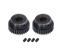 sourcing map 1Mod 32T Piñón Engranaje 10mm Diámetro Endurecido Acero Motor Cremallera Espolón Engranaje con Paso para RC Coche Camión Buggy Engranaje, 2 Juegos