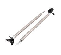 sourcing map 1par Eje Impulsor W 3-Hélice de álabes de Accesorios de Barco Modelo 3mm Diámetro 200mm de Largo