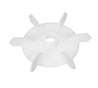 sourcing map 1Pcs 140 * 16mm D Reemplazo del eje Plástico blanco 6 Impulsor Paleta del ventilador del motor