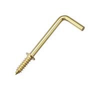 sourcing map 2.1" Ganchos de ojal de tornillo autorroscante Gancho colgador de tornillo con placa Dorado 20uds