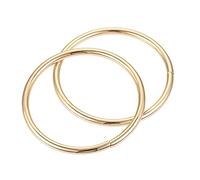 sourcing map 2"(50mm) Tórica Junta Metal para Correas Bolsos Cinturones DIY Artesanías Dorado Tono 2Uds