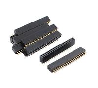 sourcing map 2,54 mm 2 x 20 40 Pin Hembra Conector Pines de Vaso Tira de 10 Piezas