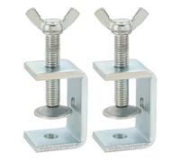 sourcing map 2 abrazaderas C de acero al carbono de 45 mm, cuadradas, galvanizadas, mini abrazadera de tigre, clip en U de metal resistente con tornillos de mariposa para montaje de soldadura de