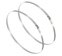 sourcing map 2 abrazaderas de manguera, 7.9-13.8 pulgadas, acero inoxidable 304 ajustable, abrazadera de manguera de engranaje sin fin para fontanería, manguera automotriz, abrazaderas de tubería de