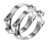 sourcing map 2 abrazaderas de manguera de perno en T de 80-90 mm (3.1-3.5") de acero inoxidable 304 de doble cabeza ajustable para tubos de radiador de admisión automotriz, fontanería industrial