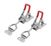 sourcing map 2 abrazaderas de palanca ajustables M6 x 34 mm, capacidad de sujeción de 390 libras, estilo 4002, cierres de liberación rápida, con agujero de bloqueo para tapa de ahumador, caja de